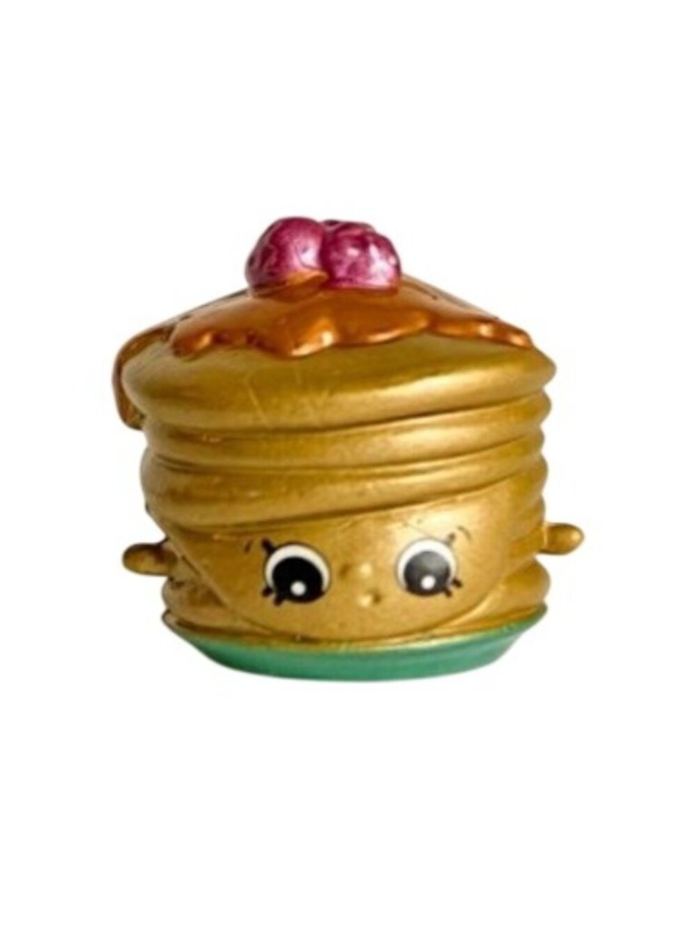 Shopkins Berry Sweet Pancakes Gold Metallic Ultra Rare 6-050 Mini Figure